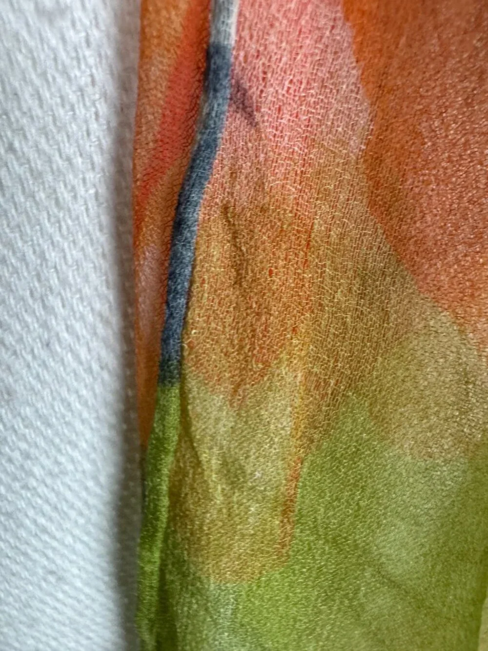 VIntage Lightweight Silk Chiffon Roses 33